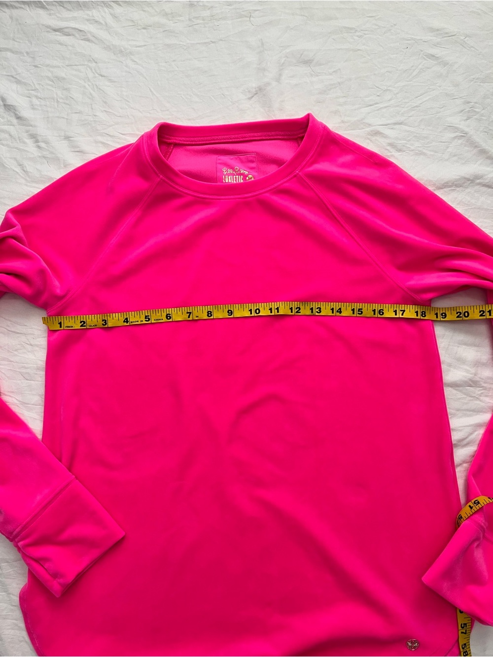 Lilly Pulitzer Vibrant Hot Pink Long Sleeve Crewneck - Picture 4 of 7
